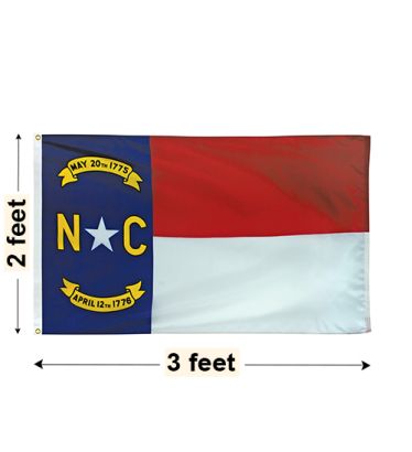 2'x3' North Carolina Nylon Outdoor Flag